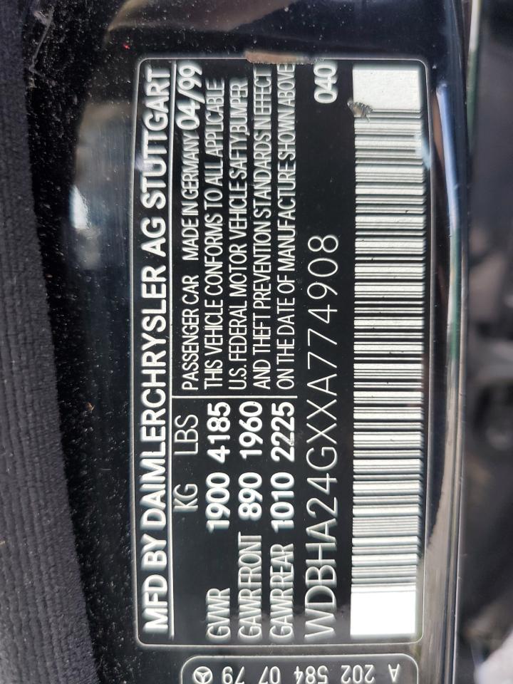 wdbha24gxxa774908 WDBHA24GXXA774908 1999 Mercedes-Benz C 230