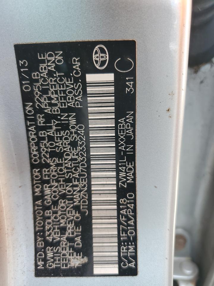 2013 Toyota Prius V VIN: JTDZN3EU7D3233240 Lot: 63438935