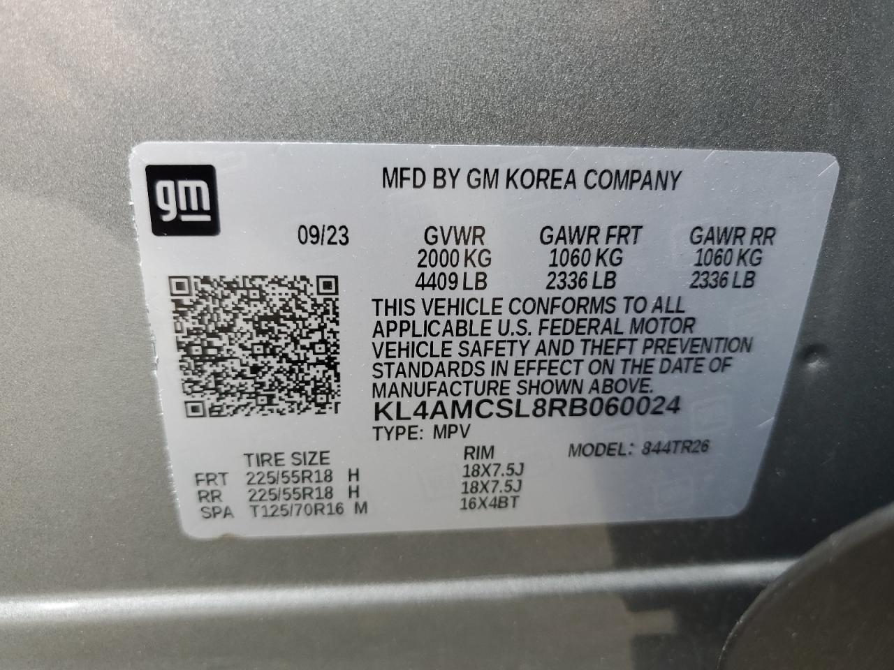 2024 Buick Encore Gx Preferred VIN: KL4AMCSL8RB060024 Lot: 64419075