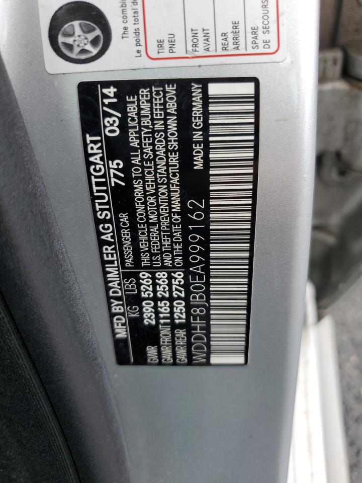 2014 Mercedes-Benz E 350 4Matic VIN: WDDHF8JB0EA999162 Lot: 62565055