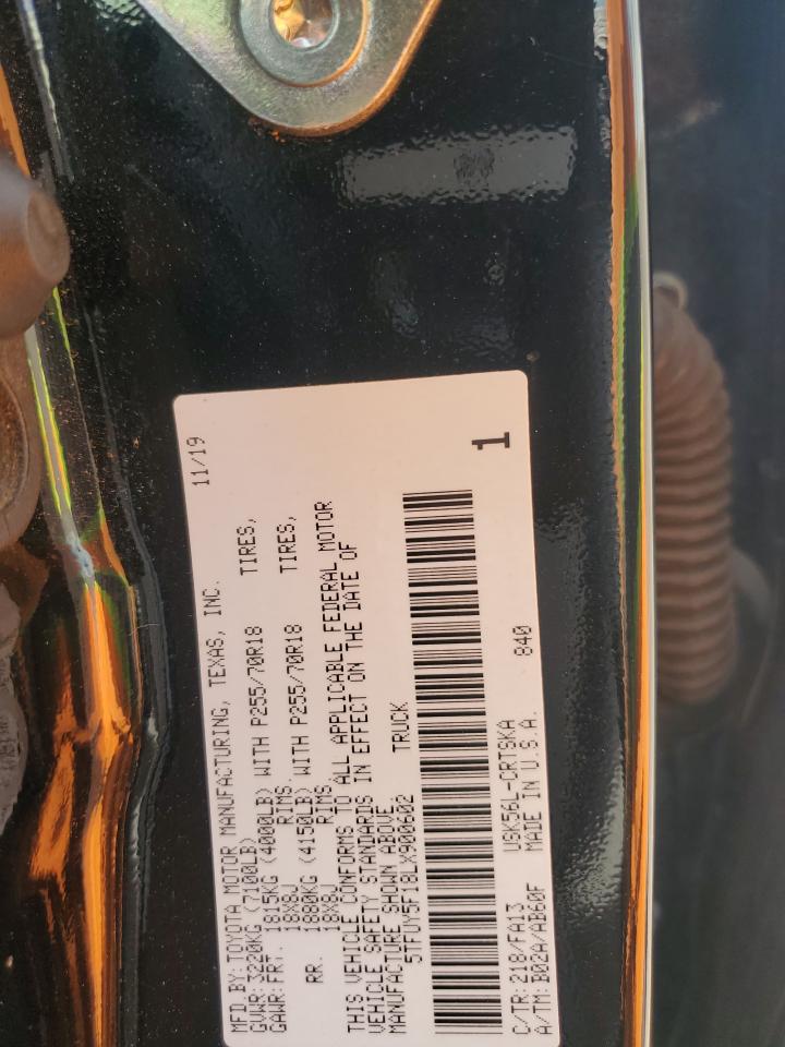 2020 Toyota Tundra Double Cab Sr VIN: 5TFUY5F18LX900602 Lot: 64687975