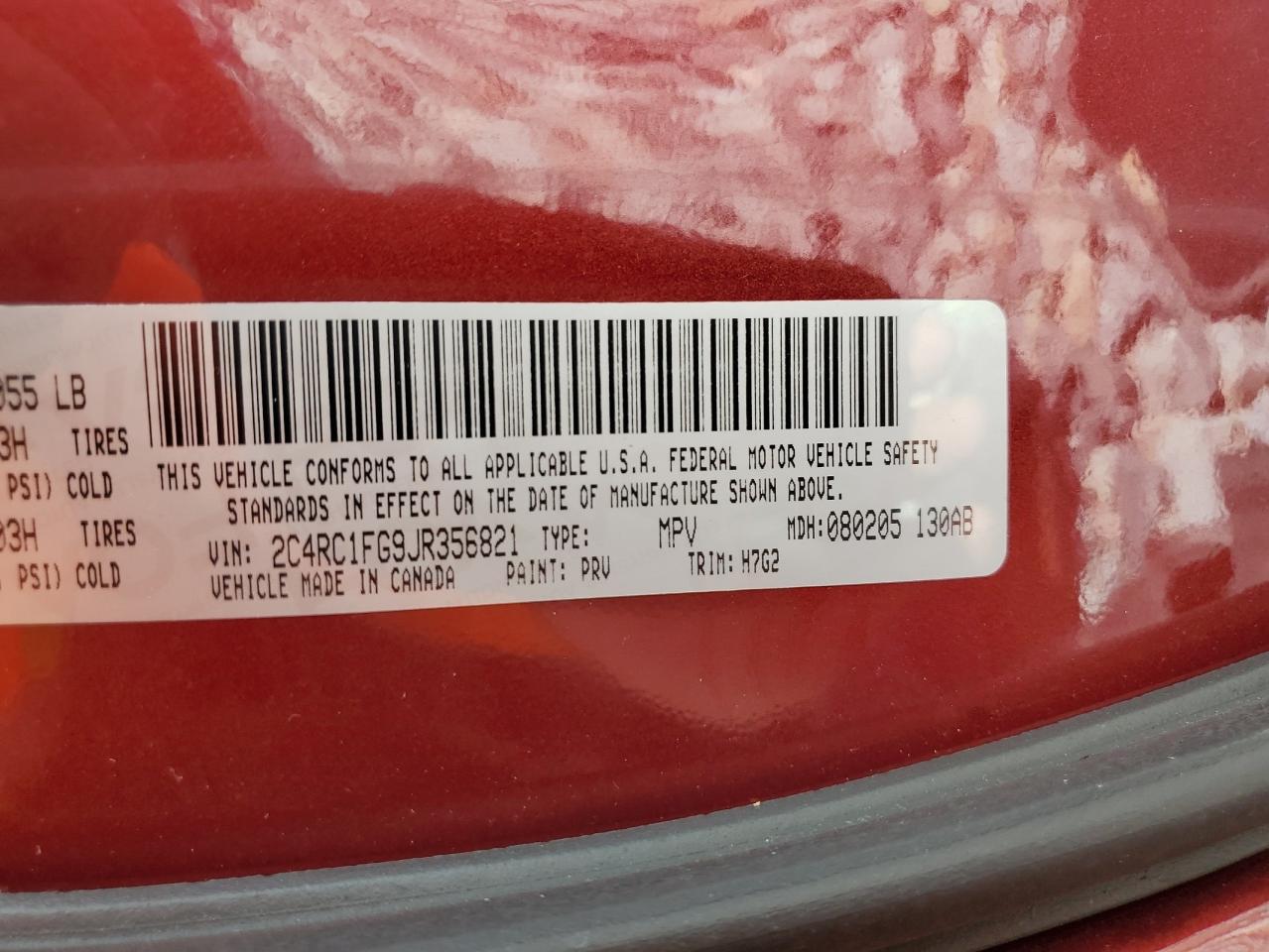 2018 Chrysler Pacifica Touring Plus VIN: 2C4RC1FG9JR356821 Lot: 65115115
