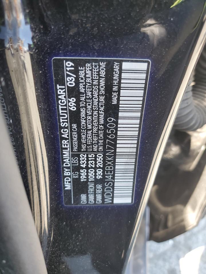 2019 Mercedes-Benz Cla 250 VIN: WDDSJ4EBXKN776509 Lot: 65014485