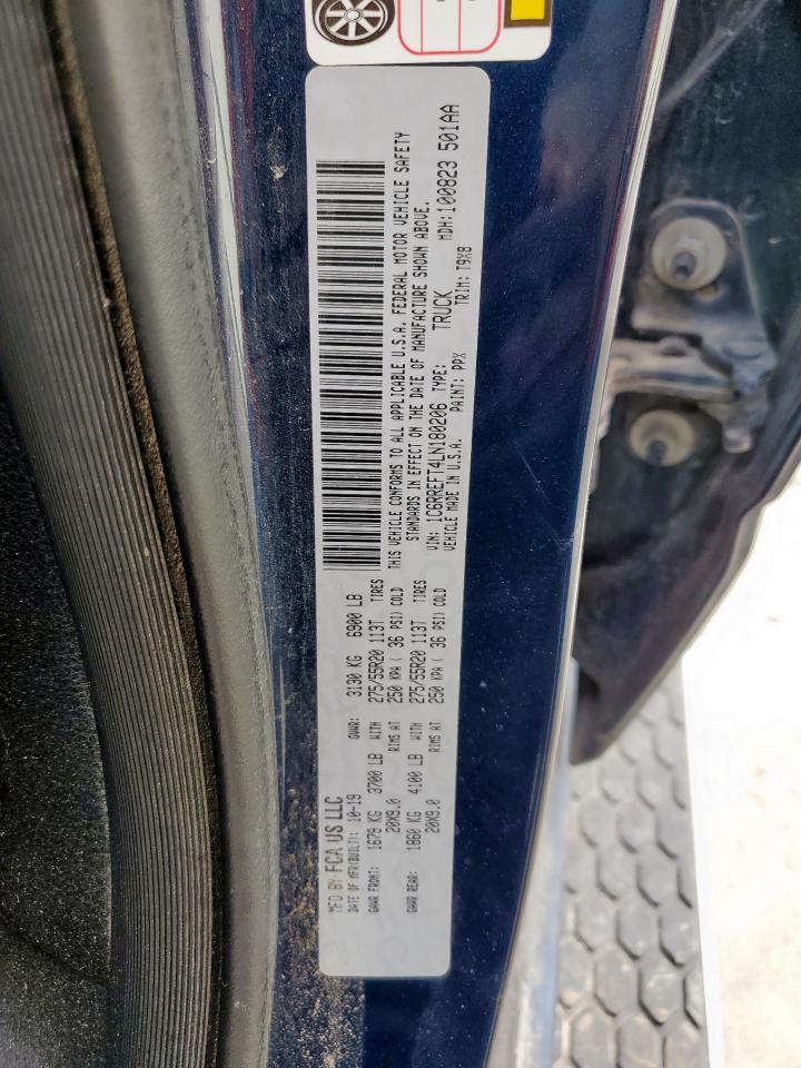 2020 Ram 1500 Big Horn/Lone Star VIN: 1C6RREFT4LN180206 Lot: 63220225