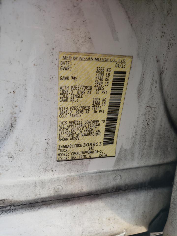 2013 Nissan Titan S VIN: 1N6BA0EC8DN308953 Lot: 64046245