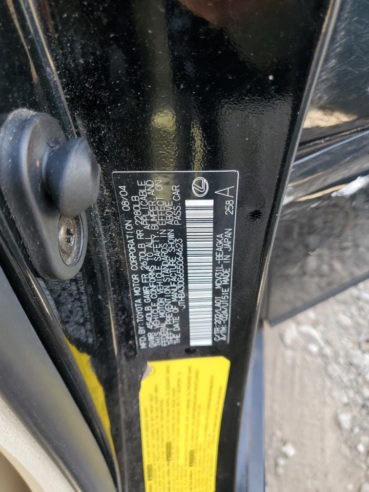 2005 Lexus Es 330 VIN: JTHBA30G655064623 Lot: 65319975