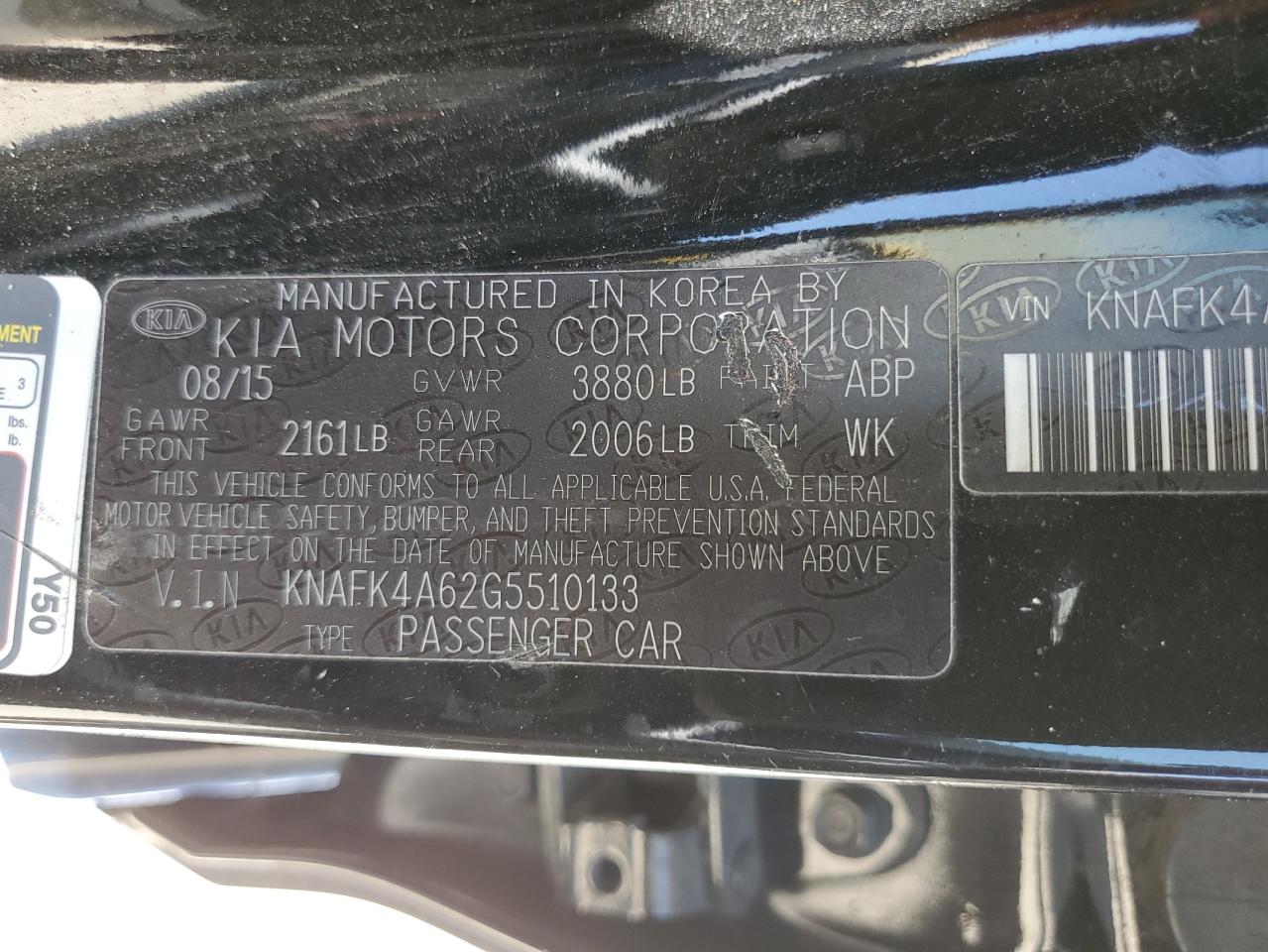 2016 Kia Forte Lx VIN: KNAFK4A62G5510133 Lot: 66578855