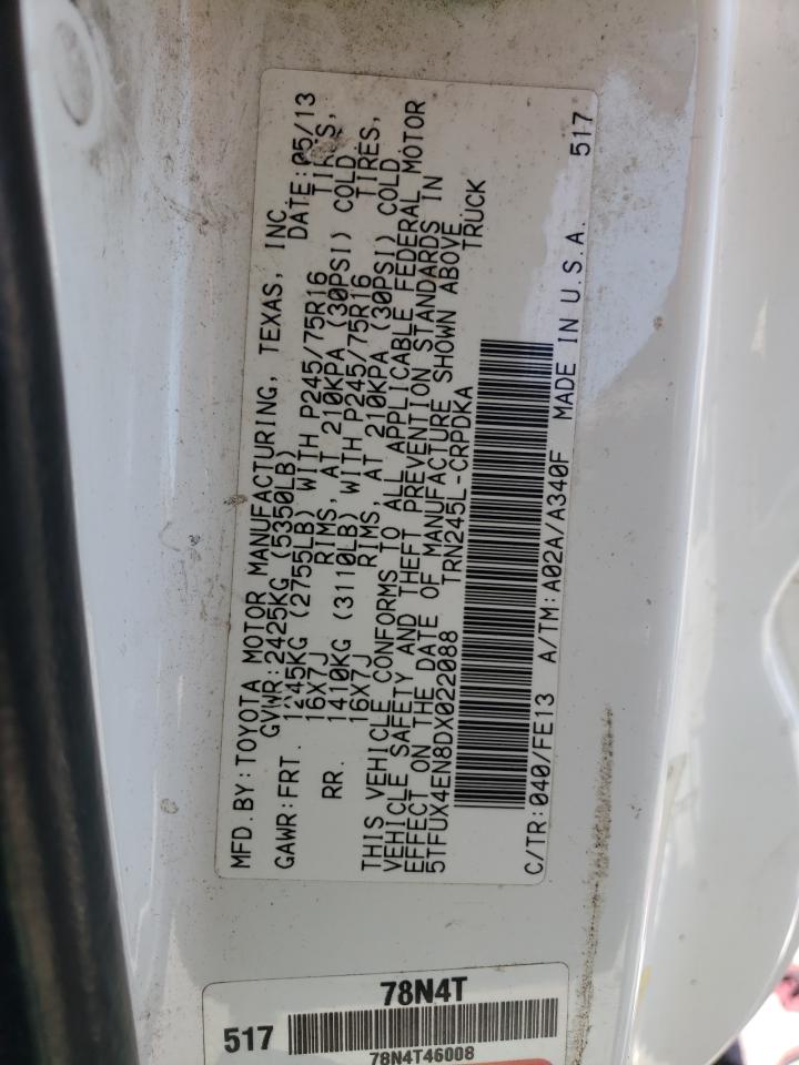 2013 Toyota Tacoma Access Cab VIN: 5TFUX4EN8DX022088 Lot: 64390305