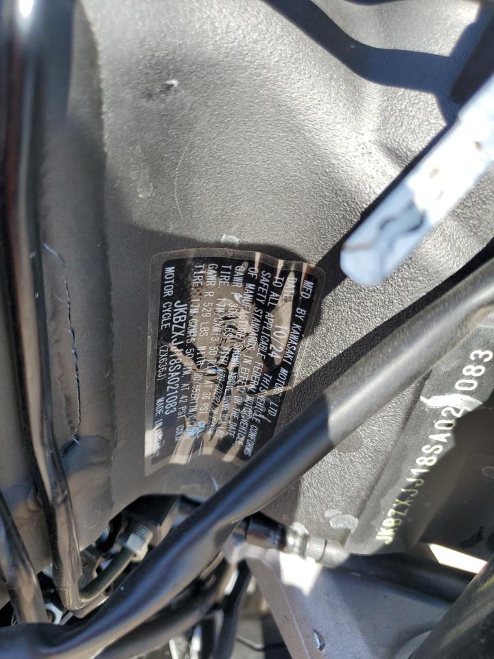 jkbzxjj18sa021083 JKBZXJJ18SA021083 2025 Kawasaki Zx636 K