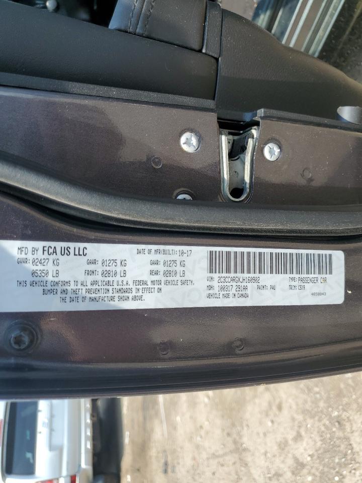2018 Chrysler 300 Touring VIN: 2C3CCARGXJH160902 Lot: 64808385