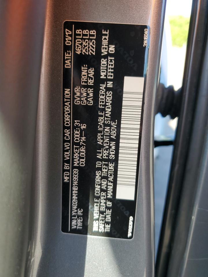 2017 Volvo S60 Platinum VIN: LYV402HM1HB149939 Lot: 63283855