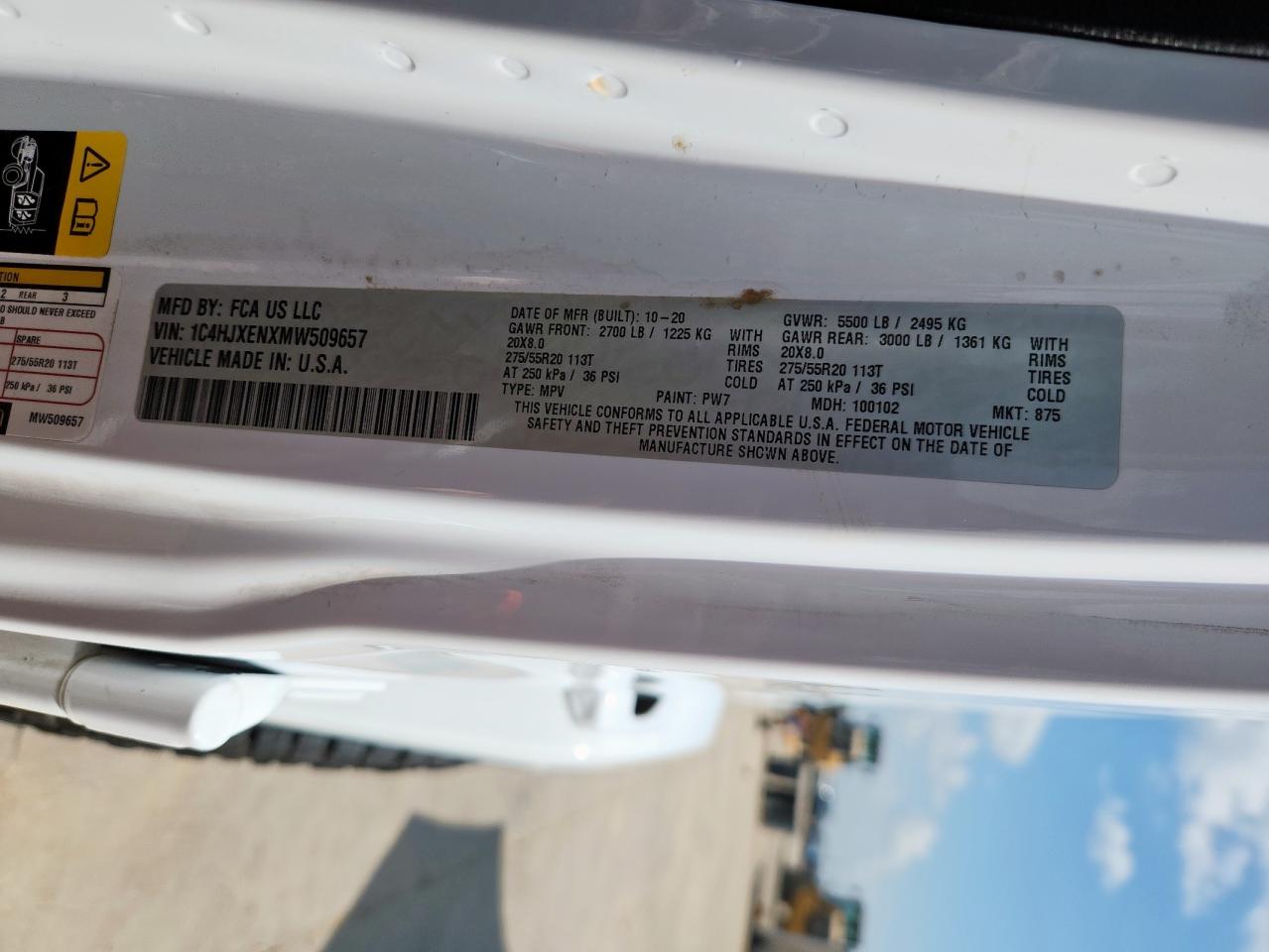 2021 Jeep Wrangler Unlimited Sahara VIN: 1C4HJXENXMW509657 Lot: 64983465