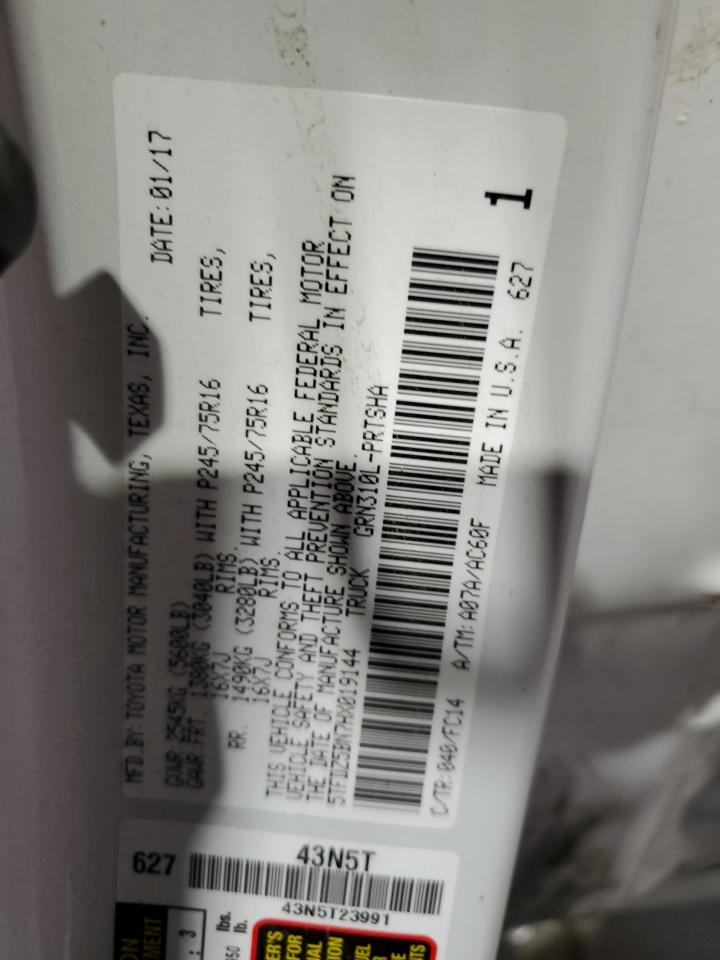 2017 Toyota Tacoma Double Cab VIN: 5TFDZ5BN7HX019144 Lot: 64247955