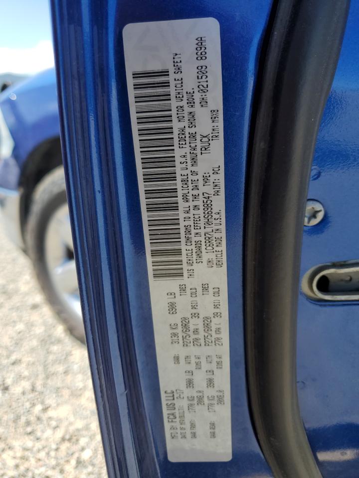 2017 Ram 1500 Slt VIN: 1C6RR7LT0HS698547 Lot: 63479865