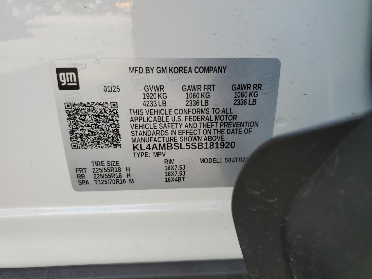 kl4ambsl5sb181920 KL4AMBSL5SB181920 2025 Buick Encore Gx Preferred