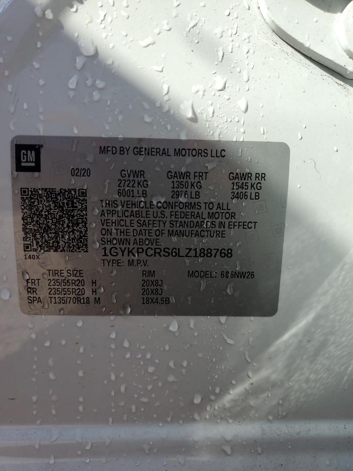 2020 Cadillac Xt6 Premium Luxury VIN: 1GYKPCRS6LZ188768 Lot: 66619315