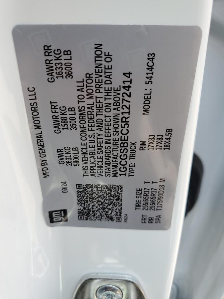 2024 Chevrolet Colorado VIN: 1GCGSBEC5R1272414 Lot: 60644845