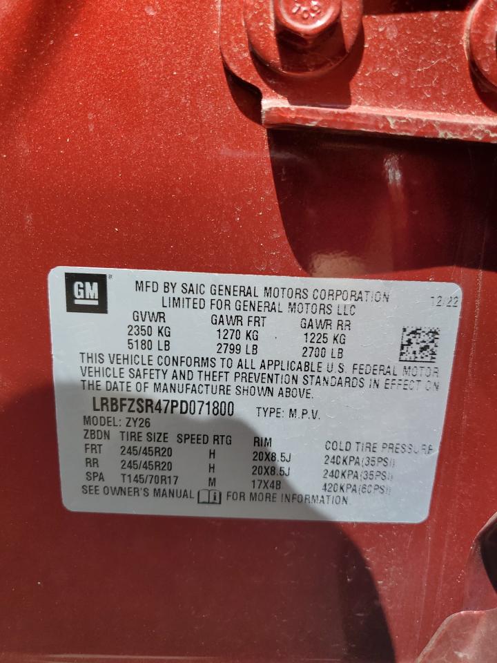 2023 Buick Envision Avenir VIN: LRBFZSR47PD071800 Lot: 64644395