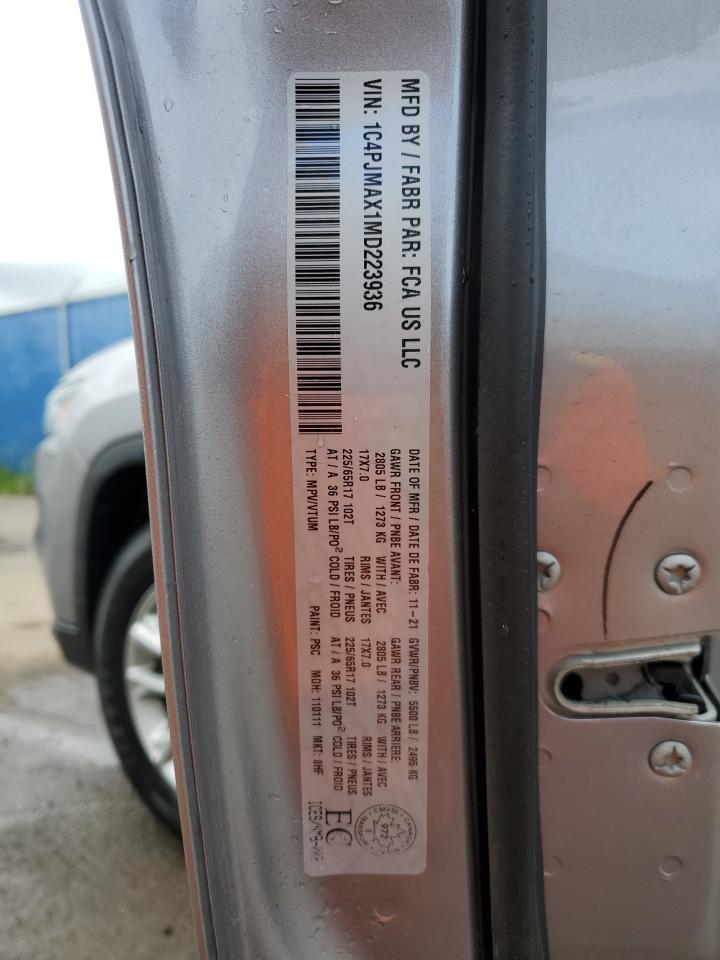 2021 Jeep Cherokee Sport VIN: 1C4PJMAX1MD223936 Lot: 64226625