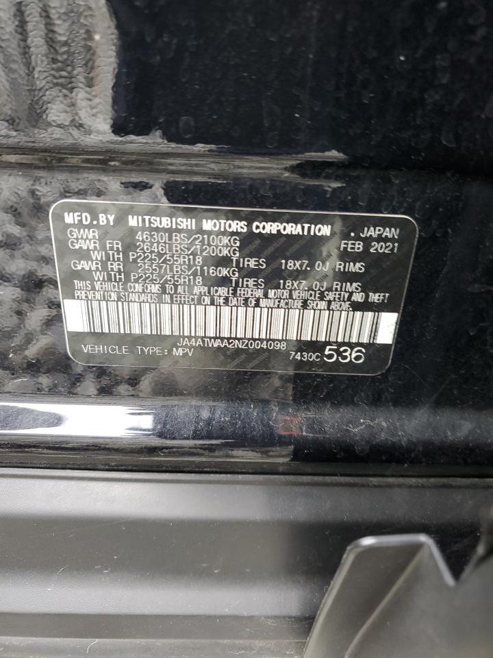 2022 Mitsubishi Eclipse Cross Se VIN: JA4ATWAA2NZ004098 Lot: 64114575