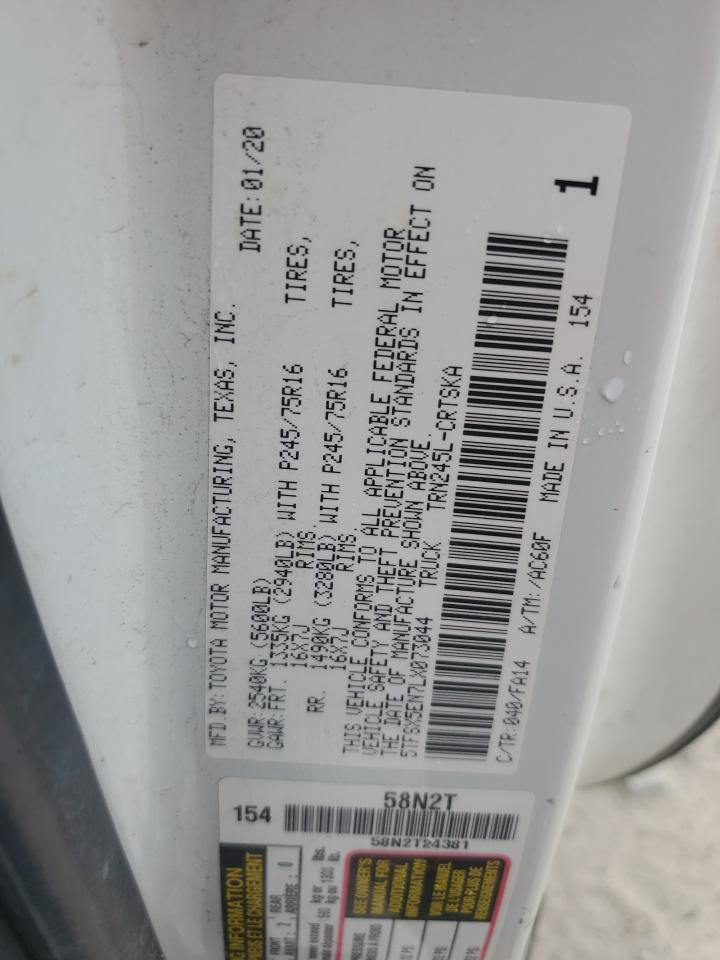 2020 Toyota Tacoma Access Cab VIN: 5TFSX5EN7LX073044 Lot: 65923775