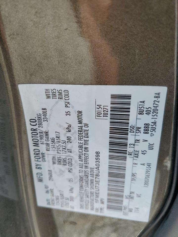 1fmeu73e78ua03598 1FMEU73E78UA03598 2008 Ford Explorer Xlt