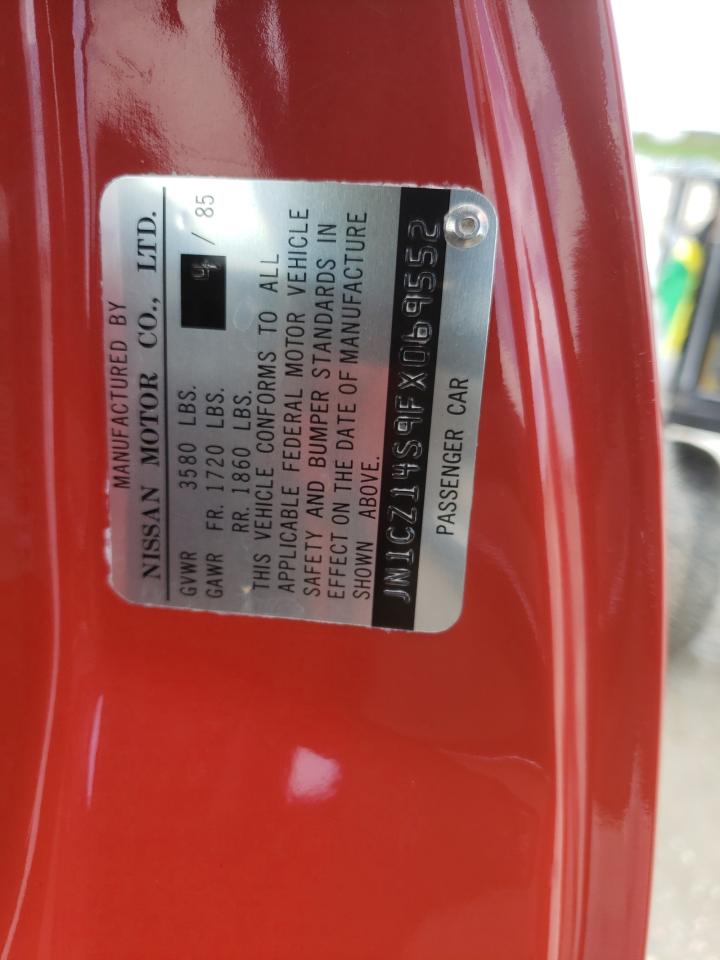 1985 Nissan 300Zx VIN: JN1CZ14S9FX069552 Lot: 65173925