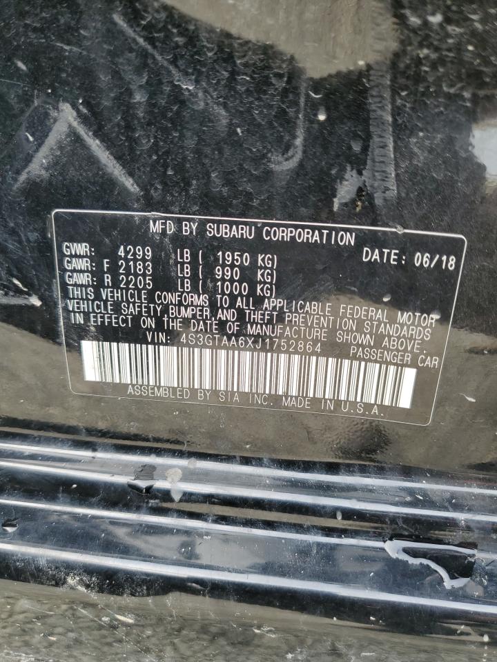 2018 Subaru Impreza VIN: 4S3GTAA6XJ1752864 Lot: 65199975