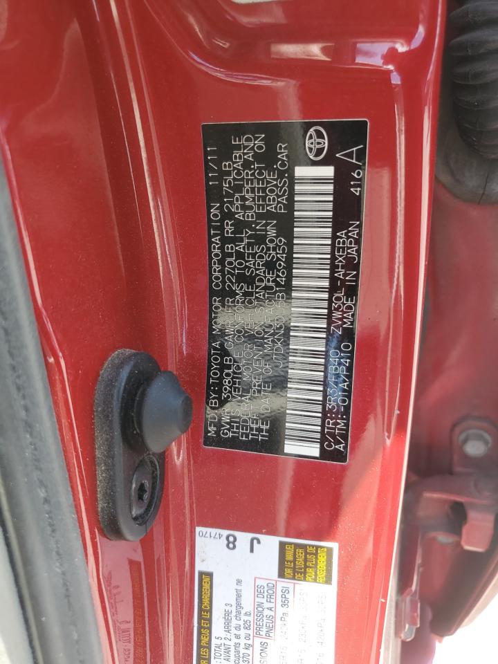 2011 Toyota Prius VIN: JTDKN3DU5B1469459 Lot: 66646745