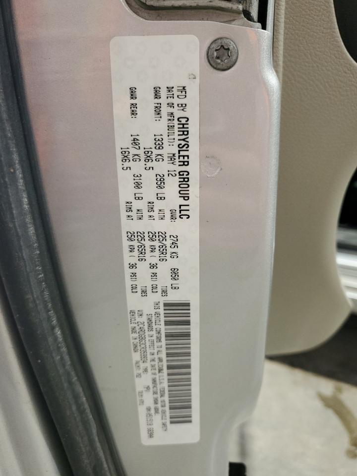 2012 Dodge Grand Caravan Se VIN: 2C4RDGBG3CR359934 Lot: 65012965