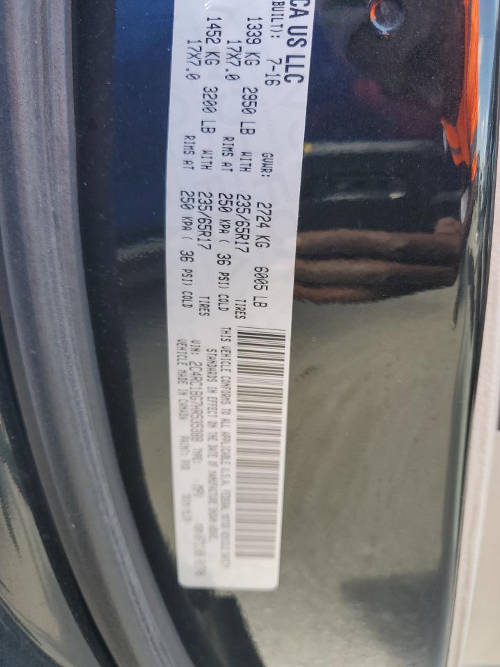 2017 Chrysler Pacifica Touring L VIN: 2C4RC1BG7HR535388 Lot: 65715345