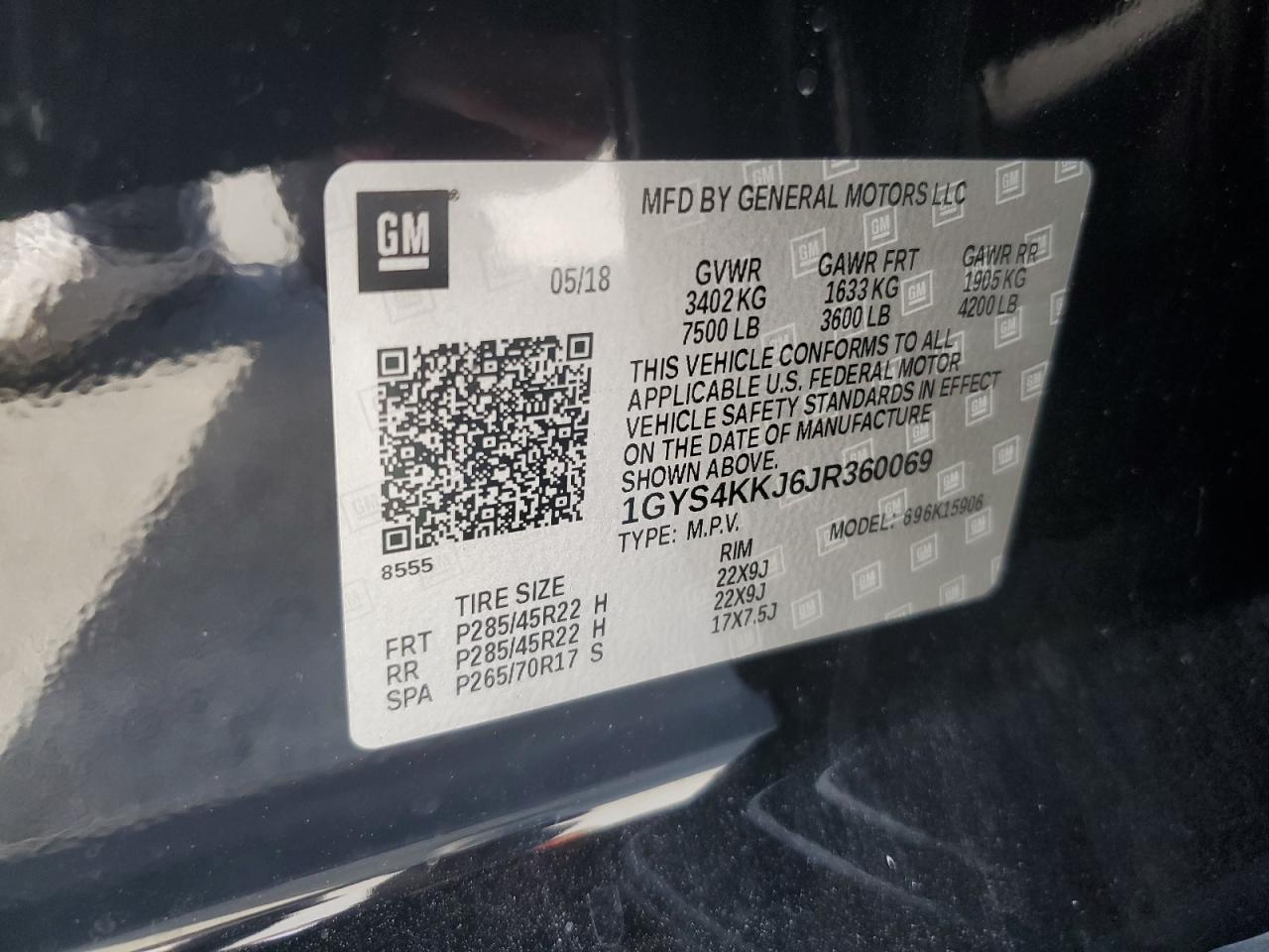 2018 Cadillac Escalade Esv Platinum VIN: 1GYS4KKJ6JR360069 Lot: 63499335