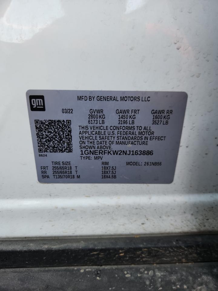 2022 Chevrolet Traverse Ls VIN: 1GNERFKW2NJ163886 Lot: 64404325