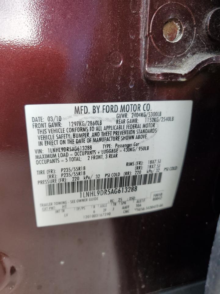 1LNHL9DR5AG613288 2010 Lincoln Mks