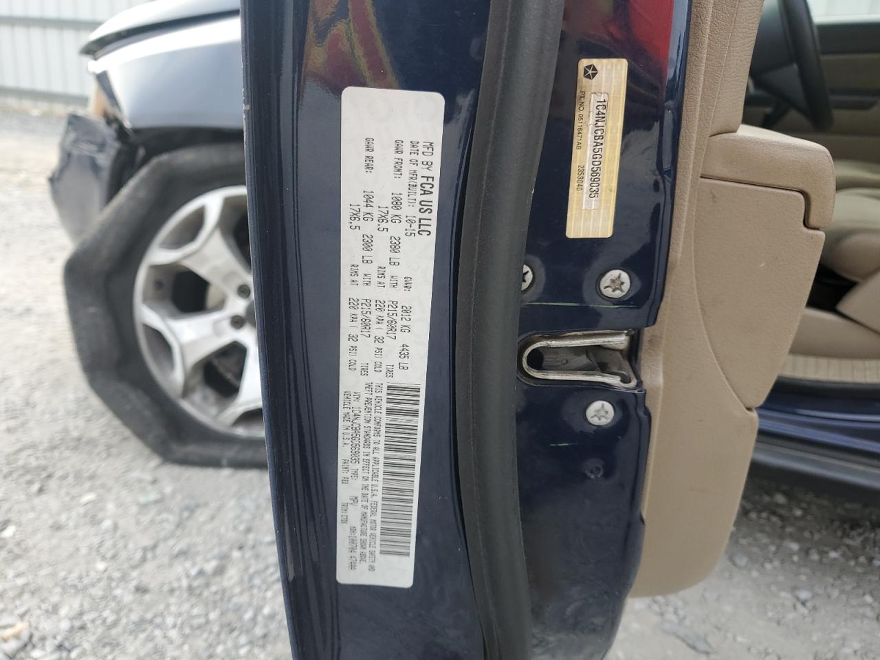 2016 Jeep Compass Sport VIN: 1C4NJCBA5GD569035 Lot: 65263385