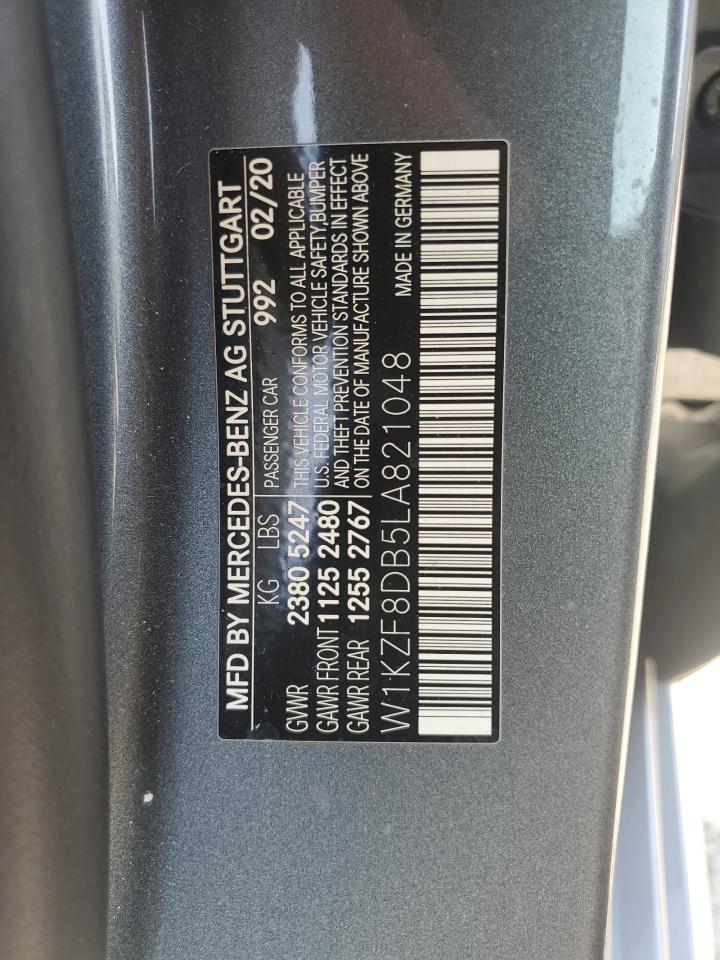 2020 Mercedes-Benz E 350 VIN: W1KZF8DB5LA821048 Lot: 62428985