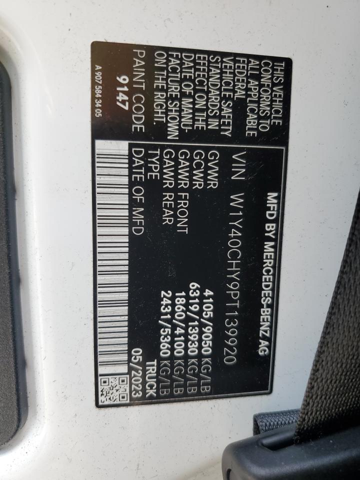 2023 Mercedes-Benz Sprinter 2500 VIN: W1Y40CHY9PT139920 Lot: 65230765