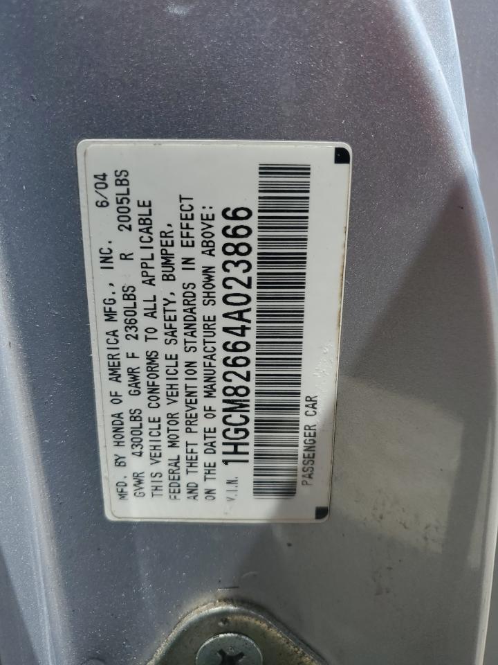 2004 Honda Accord Ex VIN: 1HGCM82664A023866 Lot: 64059525