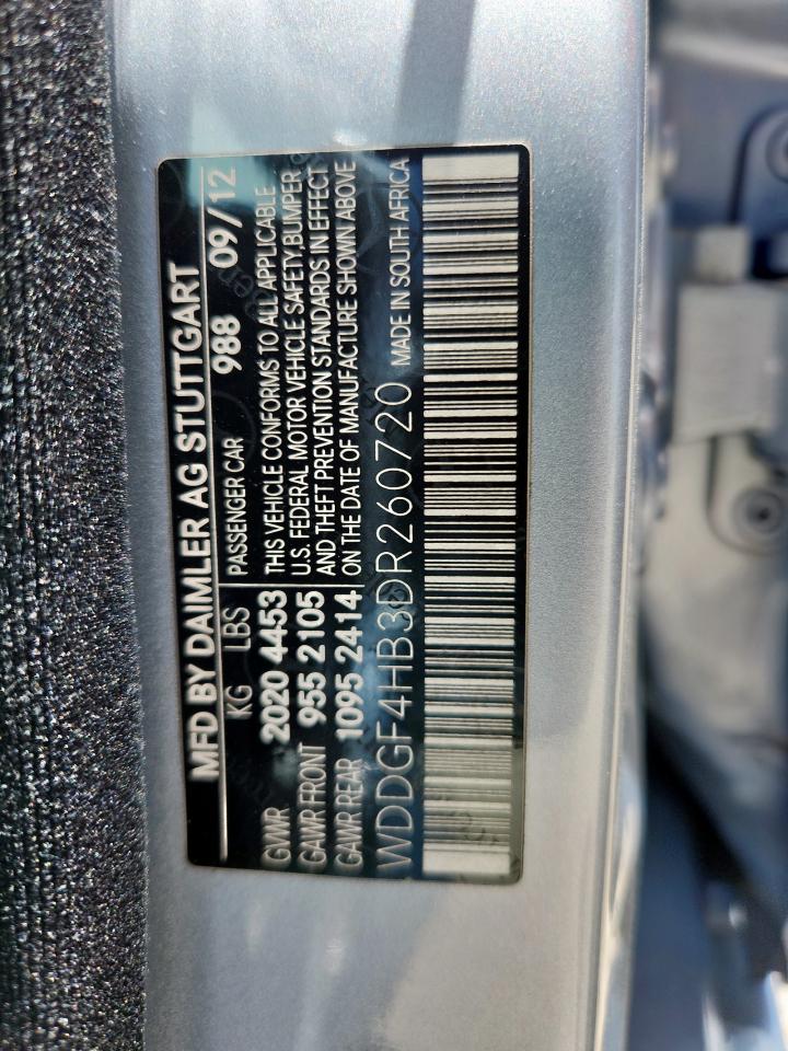 2013 Mercedes-Benz C 250 VIN: WDDGF4HB3DR260720 Lot: 64066715