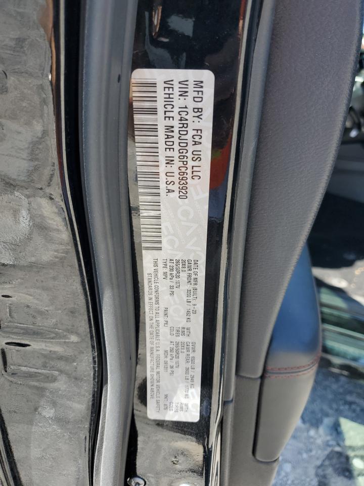 2023 Dodge Durango Gt VIN: 1C4RDJDG6PC693920 Lot: 64826685
