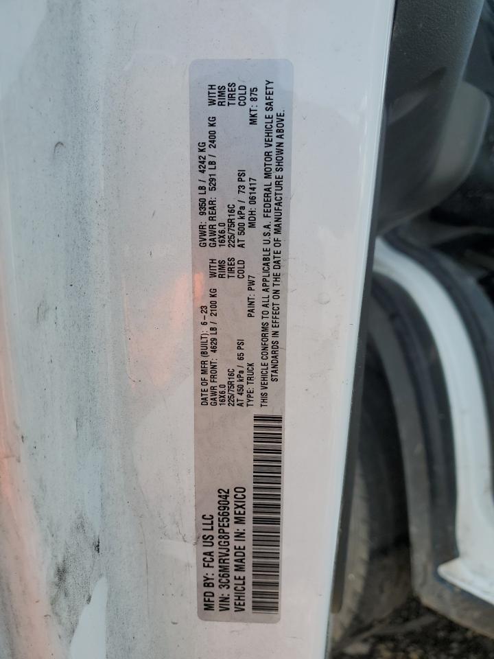 2023 Ram Promaster 3500 3500 High VIN: 3C6MRVJG8PE569042 Lot: 63868665