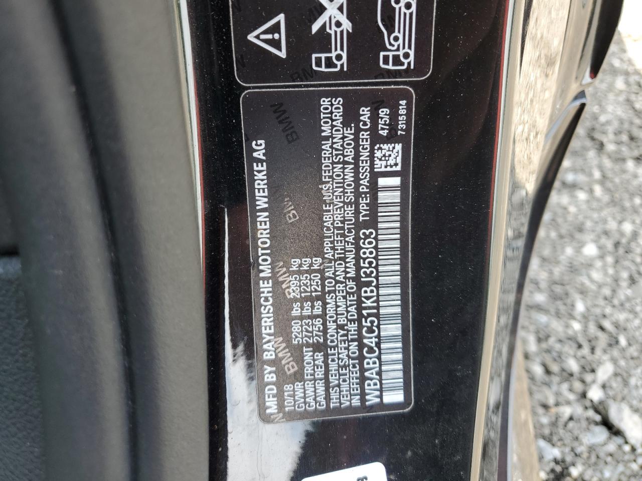 2019 BMW M850Xi VIN: WBABC4C51KBJ35863 Lot: 65266045