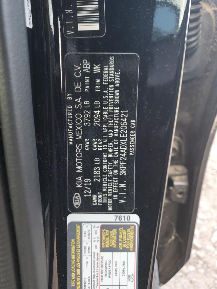 2020 Kia Forte Fe VIN: 3KPF24ADXLE206421 Lot: 65608315