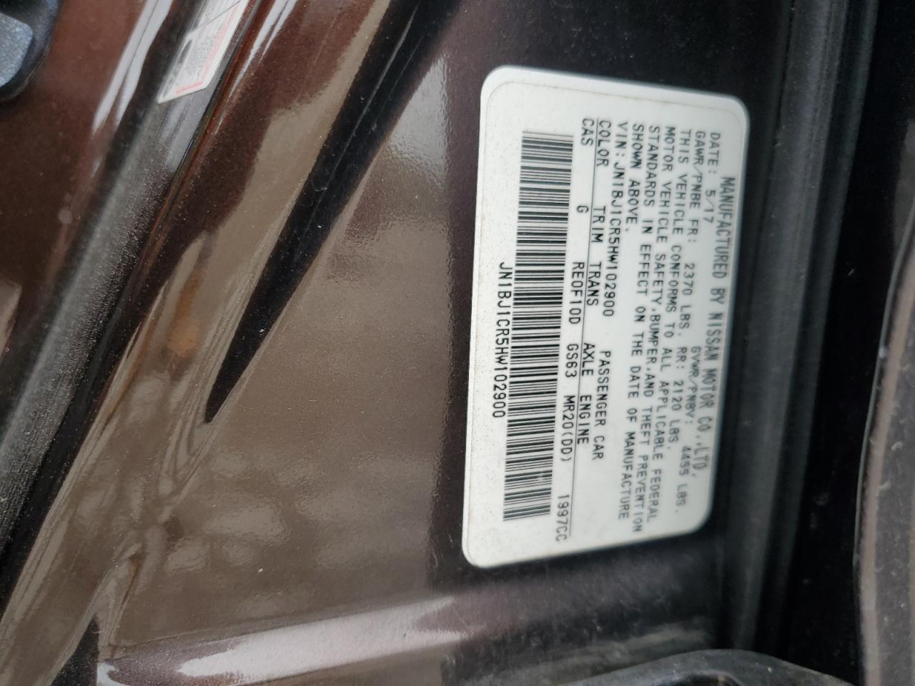 2017 Nissan Rogue Sport S VIN: JN1BJ1CR5HW102900 Lot: 65081865