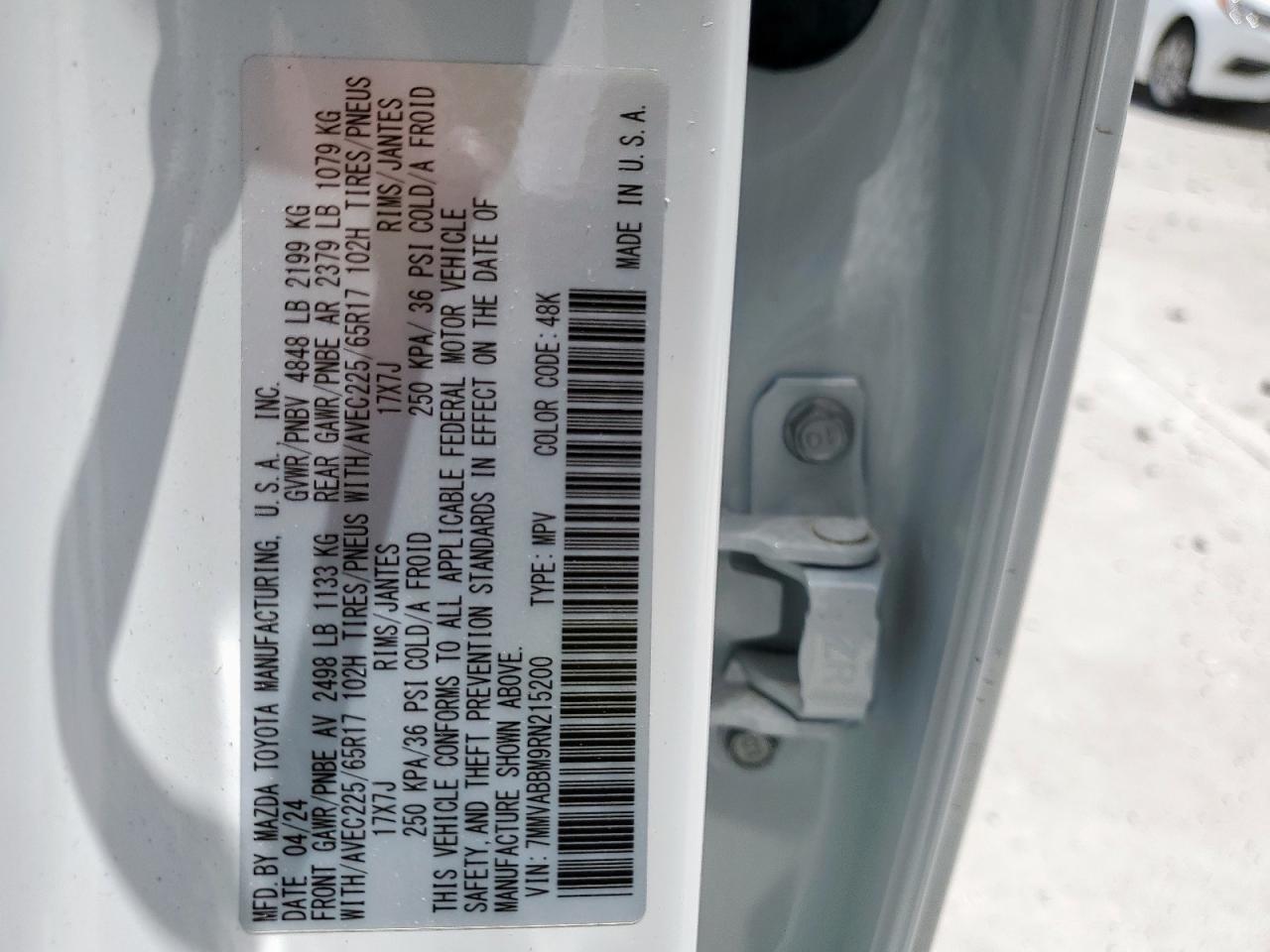 2024 Mazda Cx-50 Preferred VIN: 7MMVABBM9RN215200 Lot: 62606395