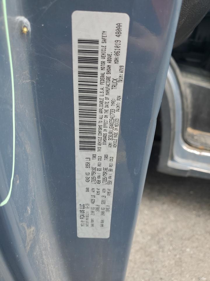 2019 Ram Promaster 3500 3500 High VIN: 3C6URVJG4KE541733 Lot: 64365265