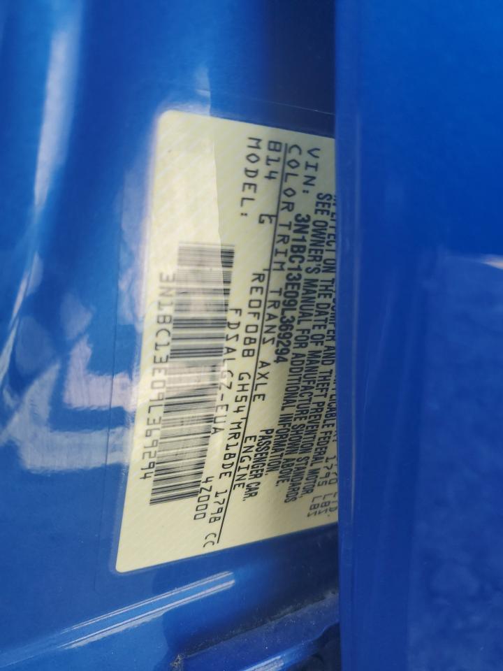 2009 Nissan Versa S VIN: 3N1BC13E09L369294 Lot: 63812465
