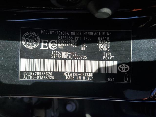 2020 TOYOTA COROLLA SE  