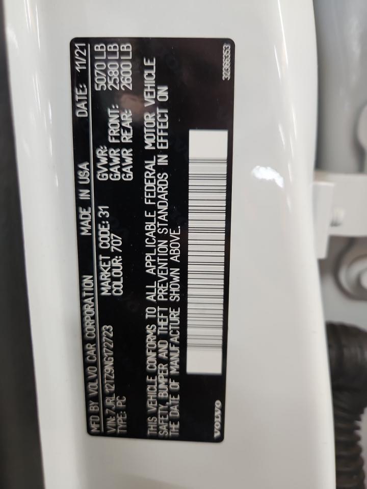 2022 Volvo S60 B5 Momentum VIN: 7JRL12TZ9NG172723 Lot: 65986695