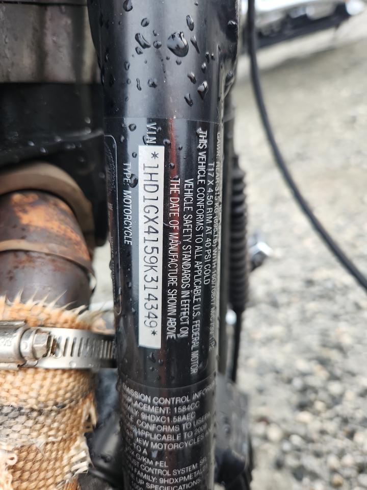 2009 Harley-Davidson Fxdb VIN: 1HD1GX4159K314349 Lot: 67088935